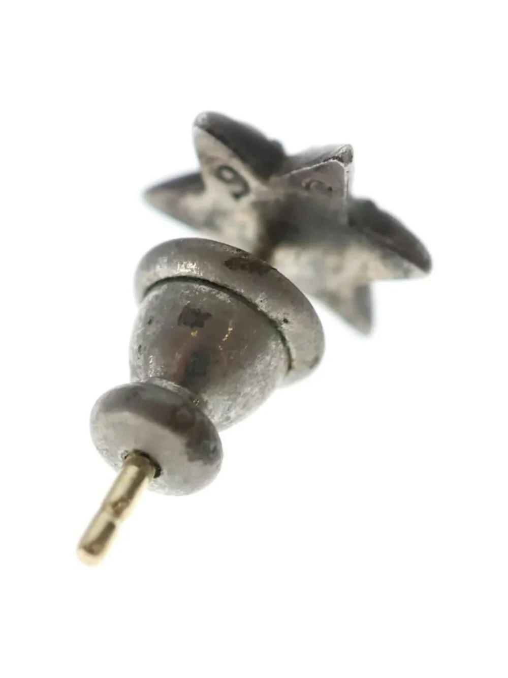 Chrome Hearts CO Star Stud Earrings Silver Back External